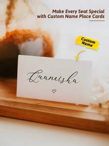 1 Thẻ Tên Khách Mời Đám Cưới Tùy Chỉnh - Thẻ Tên Bàn Có Thể Chỉnh Sửa | Thiết Kế Tối Giản Hiện Đại, Đen Trắng, Chữ Cái Đầu Trong Hình Trái Tim | Thẻ Tên Khách Mời Cá Nhân Hóa Cho Đám Cưới, Sự Kiện, Tiệc Tùng | 9*10CM, Giấy Đồng Món Quà Độc Đáo Lý Tưởng Cho Cô Dâu, Chú Rể, Bạn Bè, Con Trai, Con Gái, Học Sinh, Quà Tặng Lý Tưởng Cho Anh Ấy, Cho Kỷ Niệm, Cho Ngày Valentine, Cho Ngày của Mẹ, Cho Đám Cưới, Cho Tân Gia, Trang Trí Nhà Cửa, Không Khí Giáng Sinh, Quà Lưu Niệm, Có Thể Tái Sử Dụng, Đáng Yêu, Chất Lượng Cao, Phong Cách Thơ Mộng, Tình Yêu Vĩnh Cửu - trắng - Xem 12