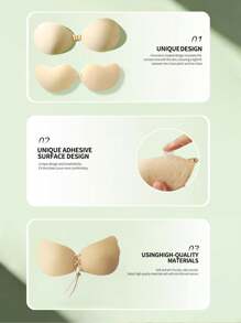 3 Pairs Of Invisible Adhesive Bras, Strapless Seamless Push-Up Silicone Bras, Backless Bras, Strapless Bras, Invisible Bras, Reusable Invisible Silicone Backless Bras, Skin-Friendly Self-Adhesive Bras For Evening Dresses, Wedding Dresses, Swimsuits And Backless