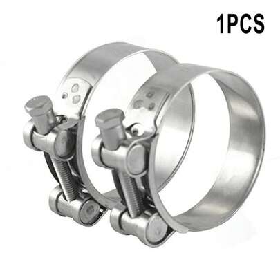 Stainless Steel Hose Clamps Heavy Duty T Bolt Exhaust Pipe Clips Tube Fixing Clamps Metal Fastener Repair Clamps Tools Hardware