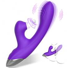 Juguete sexual vibrador con movimiento de penetración para estimulación del punto G para mujeres, estimulador clitoriano en forma de rosa con 10 modos de vibración, incluida función de lamido, vibrador tipo conejo para mujeres y parejas