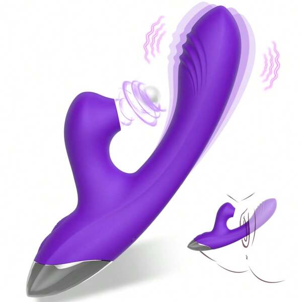 Juguete sexual vibrador con movimiento de penetración para estimulación del punto G para mujeres, estimulador clitoriano en forma de rosa con 10 modos de vibración, incluida función de lamido, vibrador tipo conejo para mujeres y parejas