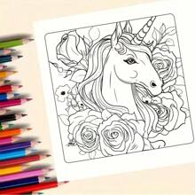 1 Piece Creative Cartoon Animal Coloring Book, Multi-Pattern Coloring & Doodle Watercolor Book