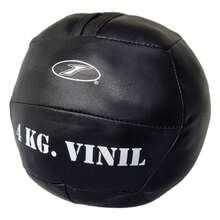 Torrel Balon Medicinal Vinil 4kg para Entrenmiento Costuras Reforzadas, CrossFit, Uso rudo - Negro - Ver 2