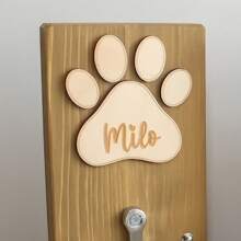 Personalised Dog Lead Holder, Wooden Dog Leash Hanger, Handmade Dog Sign, Leash Storage, Wood Sign