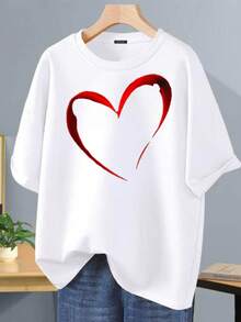 1pc Figuras Casual Tela tricotada Ninguno Camiseta Calle estaciones de primavera y otoño - Blanco - Ver 3