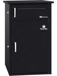 宅配ボックス 宅配BOX ポスト一体型 屋外 防水 大容量 置き配ボックス 戸建て用 個人宅用 収納ボックス 郵便受け 盗難防止 (ブラック／１段式) - ブラック - チェックする 10