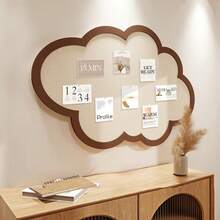1 Pc Cloud Shaped Decorative Felt Board, Multipurpose Wall Decor, No Drilling Required, Suitable For Home & Office, School Supplies,Back To School - Multicolor - View 12