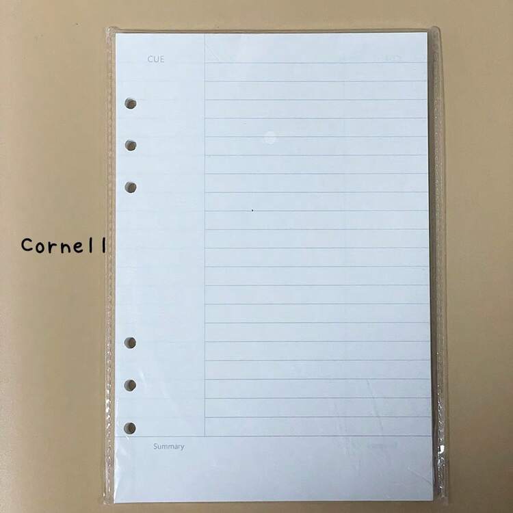 A5 45 Sheets Refill Papers,6 Holes Binder Notebook Inner Paper,Weekly/Monthly/Blank Planner Journal Notebook Parts Back To School - White - View 9