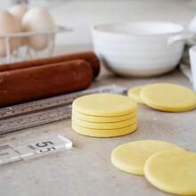 2 件/套亚克力饼干厚度尺，3/4/5 毫米厚度，奶油糖霜烘焙削皮器，翻糖蛋糕面团压平工具，烘焙工具，粘土陶器 DIY 调平工具，适用于情人节、母亲节、万圣节、复活节、感恩节、圣诞节和其他节日