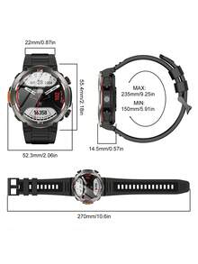 BLACKVIEW Smart Watch W50 Pro Global Version 1.45-Inch Super-Clear Display & Largest 960mAh Battery 360*360 Resolution Super-Bright LED Flashlight GoMore Sleep Tracking Algorithms Supports 22 Languages High-Quality Separate Wireless BT Calling Compatible With IOS/Android - Black - View 10