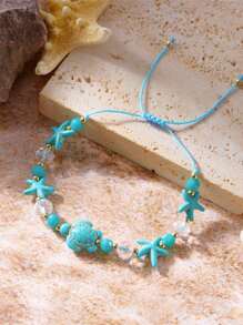 Cross-Border European And American Accessories, Bohemian Bracelets, Starfish, Shells, Conches, Rice Beads, Beaded Summer Beach Vacation Bracelets