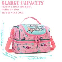 1pc Double Layered Lunch Bag Cartoon Lunch Bag For Boys And Girls Lunch Bag For School Students And Travel Picnic Children Cute Bag