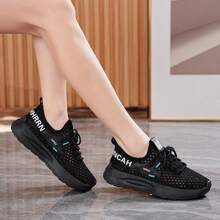 Damen Mesh Lässig Sportschuhe, leicht geschnürt, bequeme dicke Sohle, modisches Niedrig-Top Design, geeignet für alle Jahreszeiten, ideal für täglichen Lässig Wear, Outdoor Sport, Fitness
