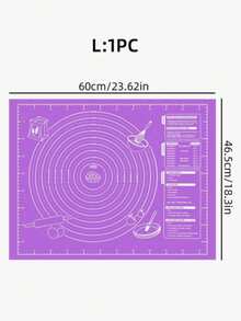 1pc/2pcs Baking Mat, Reusable Non-Slip Pad With Measurement, EVA Mat For Kneading Dough, Rolling Dough, Bread, Candy, Cookies And Baking, Cooking, Baking Tools, Kitchen Accessories, Household Kitchenware - Mauve Purple - View 12