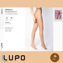 Meia Calça Opaca Fio 20 Loba Lupo 5898-001 - Bege - Visão 2
