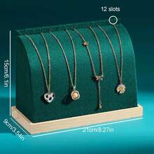 1 buah Stand Pajangan Kalung Kayu Bentuk Lengkung, Rak Pajangan Liontin Perhiasan Manik-manik untuk Etalase, Perlengkapan Meja Kios untuk Wanita, Organizer Penyimpanan Perlengkapan Perjalanan, Perlengkapan Kembali ke Sekolah, Penyimpanan Asrama, Dekorasi Musim Gugur, Dekorasi Kamar - MultiWarna - View 8