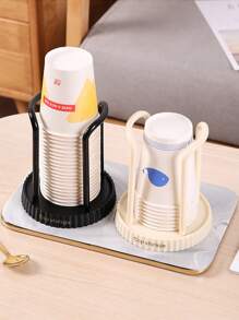 1 stuk plastic bekerdispenser voor thuis en op kantoor, bekerhouder voor op het aanrecht in de badkamer, organizer voor wegwerpbekers, bekerhouder voor op tafel in bar en café