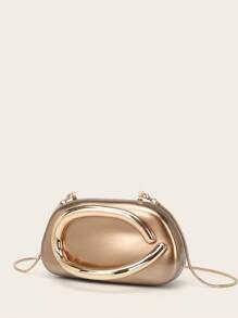 Borsetta da sera, pochette per donne e ragazze, borsa da festa con dettagli in metallo, fibbia e manico in acrilico, adatta a matrimoni e cerimonie, con catenina in metallo, versatile come borsetta e da cocktail, nuova borsa portafoglio per cerimonie e banchetti