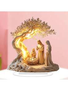 1/2 Pieces Desktop Decoration Set, Home Statue, Tree Of Life 2D Acrylic Summer Desktop Decoration, Room Decoration, Home Decoration, Bedroom Decoration, Summer Wall Decoration Pendant Suitable For Mother's Day, Father's Day Graduation Gift Thickness Of 0.2cm,Outdoor Decor,