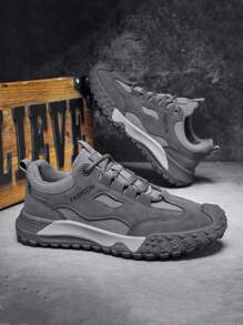 2024 stuks functionele sneakers in twee kleuren voor heren - grijs en zwart ademend mesh hardloopschoenen, slijtvaste antislip schokabsorberende zolen, geschikt voor fitness, buitensporten en veelzijdige sporten