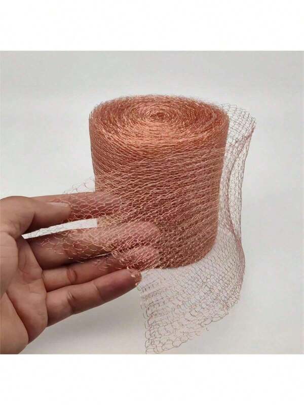 Protezione anti-chiocciola e lumaca, rotolo di rete di rame, trappola per topi in filo di rame durevole da 127 mm x 1m/3m per proteggere pareti, crepe, piante e semi