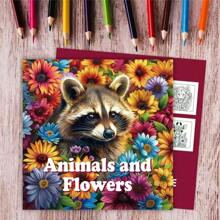1 Piece Creative Cartoon Animal Coloring Book, Multi-Pattern Coloring & Doodle Watercolor Book