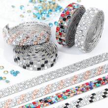 1 Yard Packaging With A Width Of 1. 2cmSparkling Self-Adhesive Rhinestone Ribbon - Crystal Tape For DIY Crafts, Weddings, Birthdays & Holiday Decorations