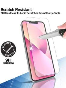 5pcs Tempered Glass Screen Protector Film Compatible With IPhone 17/16/15/14/13/12/11 Pro Max, Also Fits 12 Mini/13 Mini/7/8/14 Plus/SE/X/XS/XR - Clear - View 4