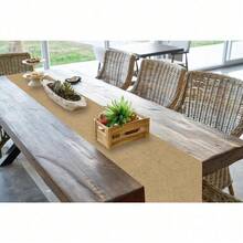 6 Pack Natural Burlap Table Runners,12 X 72 Inch Rustic Jute Table Runner And Placemats Bulk For Western Wedding Table Decorations,Farmhouse Style Party,Holiday,Kitchen Coffee Table Decor Cover - Gói 10 cái 12x72 inch - Xem 3