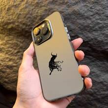 Nuevo - Funda de Teléfono con Patrón de Corrida de Toros Fuerte, Adecuada para iPhone 16ProMax 16Pro 16Plus 16 15ProMax 15Pro 15Plus 15 14ProMax 14Pro 14 13ProMax 13Pro 13 12ProMax 12Pro 12 11ProMax 11Pro 11, Funda de Teléfono a la Moda y Simple a Prueba de Golpes - Colores mixtos - Ver 5