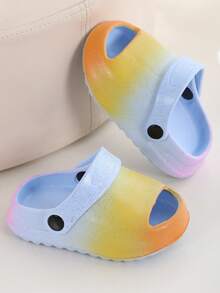 HOEASE 女孩时尚可爱花园木屐，夏季 EVA 软底舒适透气轻便沙滩鞋，拖鞋 - 藍色 - 查看 2