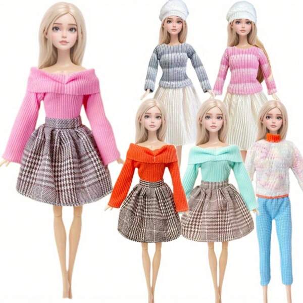 1 Set Handmade 1/6 Princess Noble Dress Handmade Coat Pants Fashion Doll Clothes For 30CM Doll Accessories Girl Gift Toy (Not Include Doll)