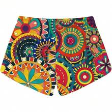 Honeystore Women's Casual Swim Trunks Quick Dry Print Boardshort Beach Shorts - Black 6028 - View 4
