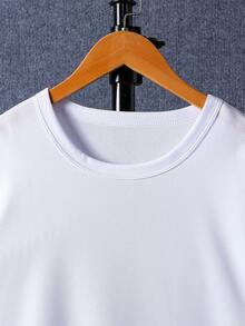 2 pièces/Set Tenue de sport pour adolescents garçons, t-shirt à manches courtes et short de course - Noir et Blanc - Voir 3