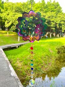 1pc Outdoor Wind Chime Ornament. Can Be Used For Garden, Yard, Terrace, Balcony Decoration, Holiday Decoration, Party Decoration, Home And Store Decoration, Wedding Decoration, Room Decoration And Wall Decoration. Can Be Used As Birthday/Graduation/Halloween/Valentine's Day/Back To School/Mother's Day/Christmas Gift.