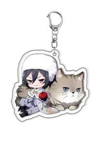 bandai Accesorio de anime Llavero acrílico de anime - Bungou Stray Dogs Lindo colgante de estilo Y2K de dibujos animados, adecuado para bolsos y llaves, regalo perfecto para fans, accesorios de cosplay, llavero de coche, bolso, mochila, pequeña joya, accesorios, regalos creativos, regalos de estudiante, accesorios de coche, colgante de bolso, accesorios escolares