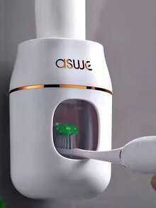 Automatic Toothpaste Squeezer & Holder - 1pc Space-Saving Bathroom Organizer, Easy Refills, No Waste! - Blue+White - View 9