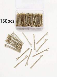 150pcs Flat Top Hairpins, Women Casual Plain Color Invisible Wavy Hair Clips, For Bangs & Loose Hair, Daily Use ,Hair Accessory, Claw Clips, Snap Clip , Hair Slide, Hair Claws