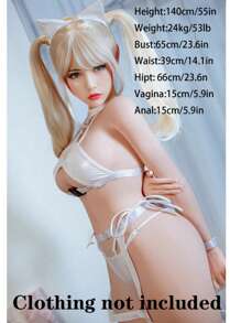 53LB Life Size Built-In Metal Frame Sexy Toy, Sexy Large Chest D-Cup Male Masturbation Toy, Silicone Doll, Adult Men's Products, Love Doll Not Including Clothing