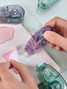 1 Piece Of 8m*6mm Double-Sided Tape, Dot Pattern Decorative Notebook Tape, Suitable For Manual DIY Photo Album Photo Traceless Adhesive Tool Sticker Fixed Crafts Office Learning Handicraft, Scrapbook Paper, Collage, Album, School Supplies, Back To School