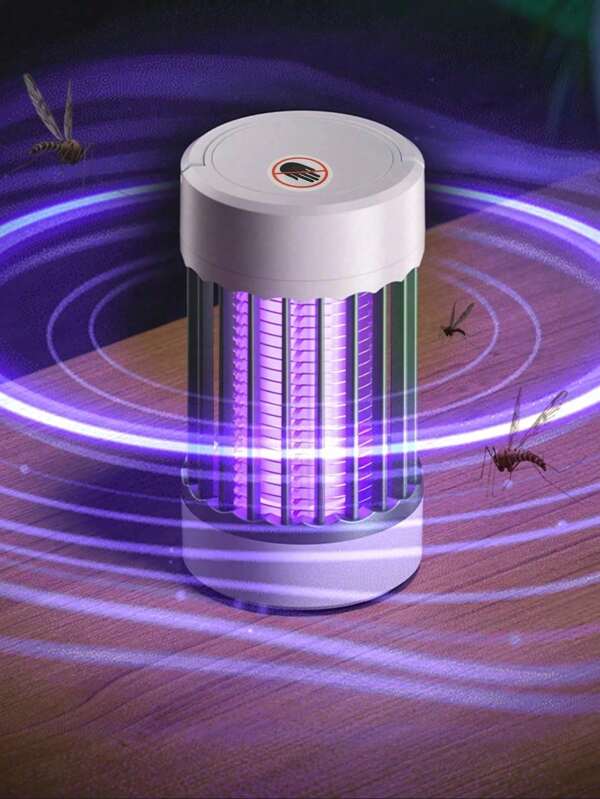 1 pieza Lámpara eléctrica mata mosquitos, repelente de insectos con luz USB para interiores y exteriores, lámpara portátil para el hogar atrapa mosquitos, lámpara zapper de luz UV contra mosquitos