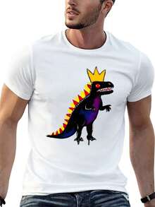 Cool Graphic T-Shirts For Men - Unisex Jean Michel Basquiat T-Shirt, Casual Crewneck Short Sleeve Graphic Tee, X-XXXL - trắng - Xem 5