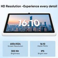 COLORROOM Android 11 Tablet With Quad Core Processor, 2GB RAM 32GB ROM, HD IPS Display, Dual Camera, WiFi, USB OTG & Built-In Case , Media Consumption, Productivity Device, Modern Tablet, Sleek Design, Compact Design, Durable Build, Portable Device, Stylish Gadget, Premium Finish, Remote Workers - Mauve Purple - View 2