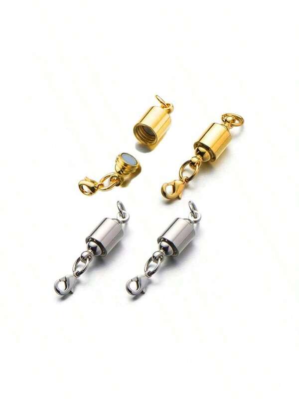 1 peça de acessório de pulseira com fecho magnético de rosca, conector de extensão de fecho de joia em formato de garra de lagosta