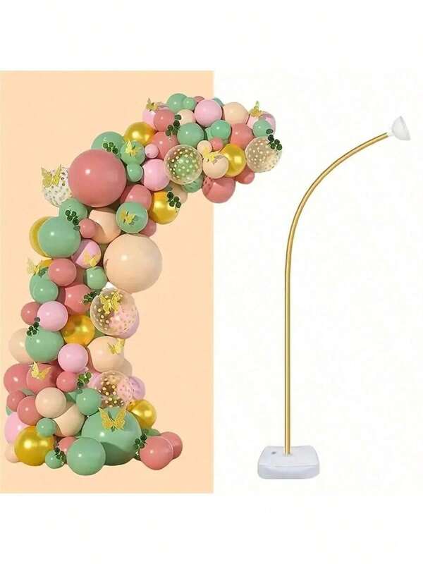 1set,4.92 -Foot Flexible Balloon Arch Set With Water-Based - Reusable, No Power Required, Suitable For Birthday, Wedding, Teen Party, And Graduation Decoration