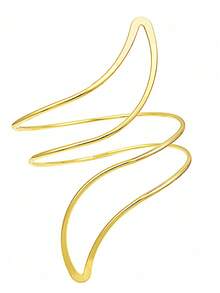 Bộ 6 chiếc vòng tay xoắn ốc hình học bằng kim loại vàng có thể điều chỉnh, phong cách kỳ nghỉ hè đơn giản, trang trí Halloween - 6PC Vàng-1 - Xem 5