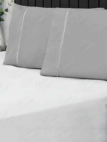 4 Pillowcases Pecal Flex- FP - Gray-white - View 4