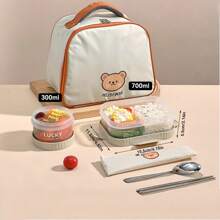 Large Capacity Transparent Plastic Compartment Lunch Box With Handle, Portable Sealed Leak Proof Bento Box, Multi Grids Fruit Salad Lunch Container, Microwave Heated Divided Food Storage Box, Suitable For Student And Adult Use In School, Office, Outdoor Camping, Picnic, Travel