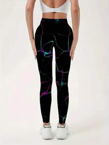 Spodnie damskie z nadrukiem gradientowym, spodnie damskie jesienne