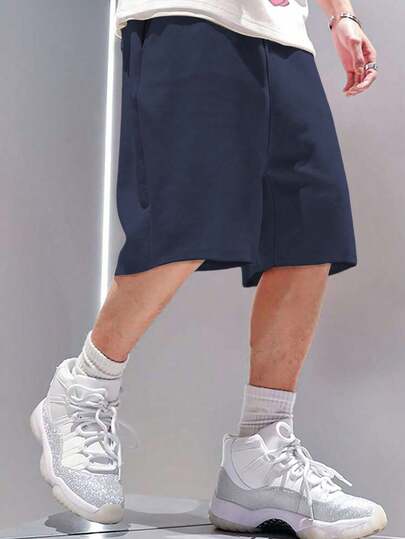 1 Pc Teen Boys Loose Fit Casual Shorts With Pockets, Sporty, Suitable For Outdoor, Spring/Summer